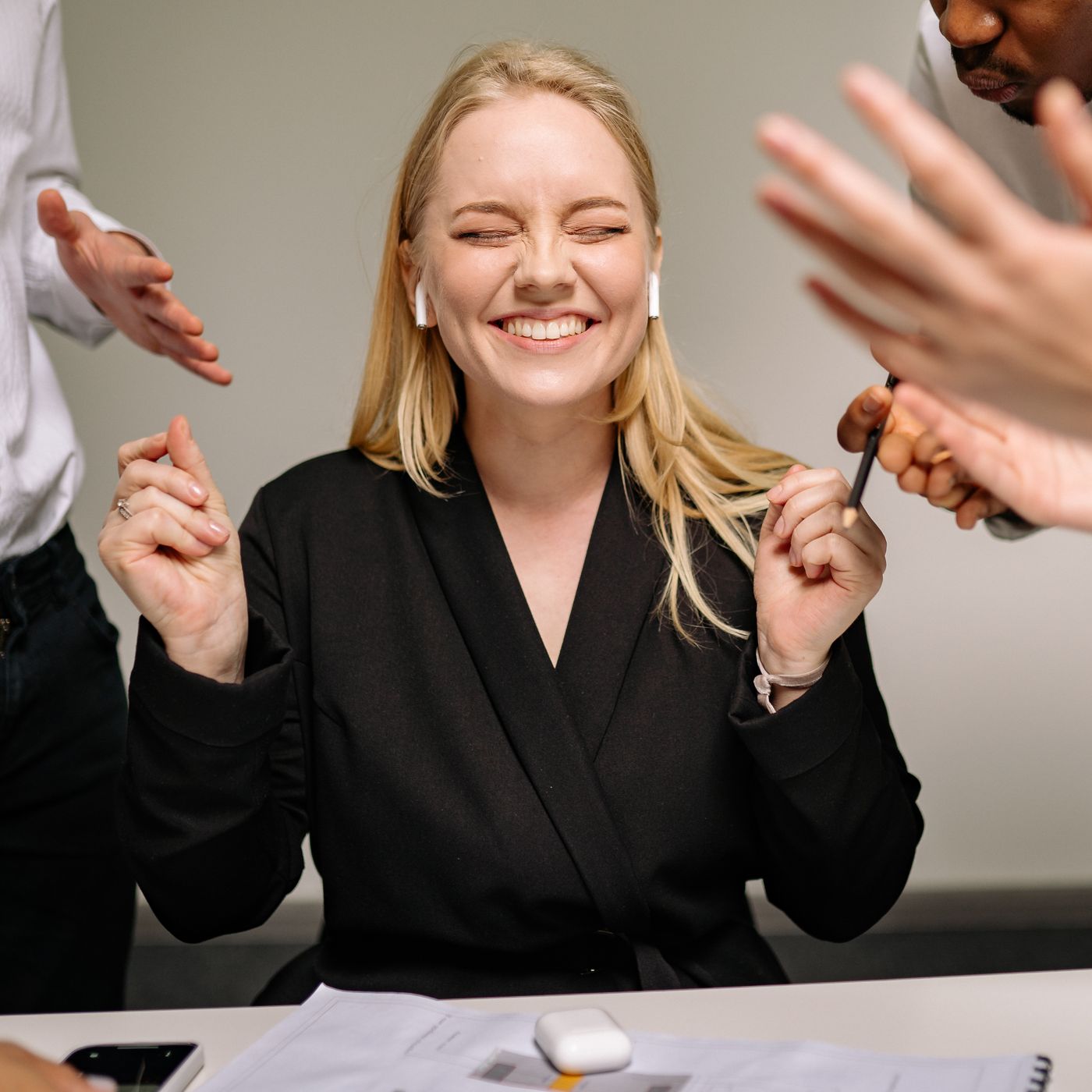 Smiling professional in an office