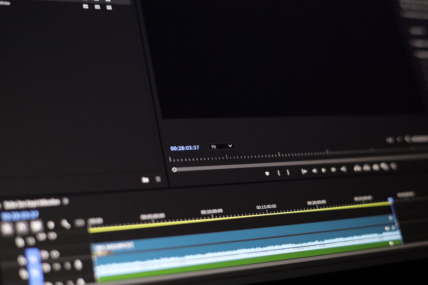 Video editing software timeline