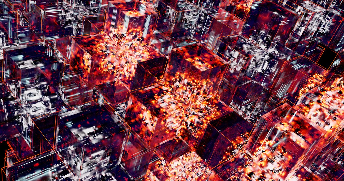 Abstract digital light pattern
