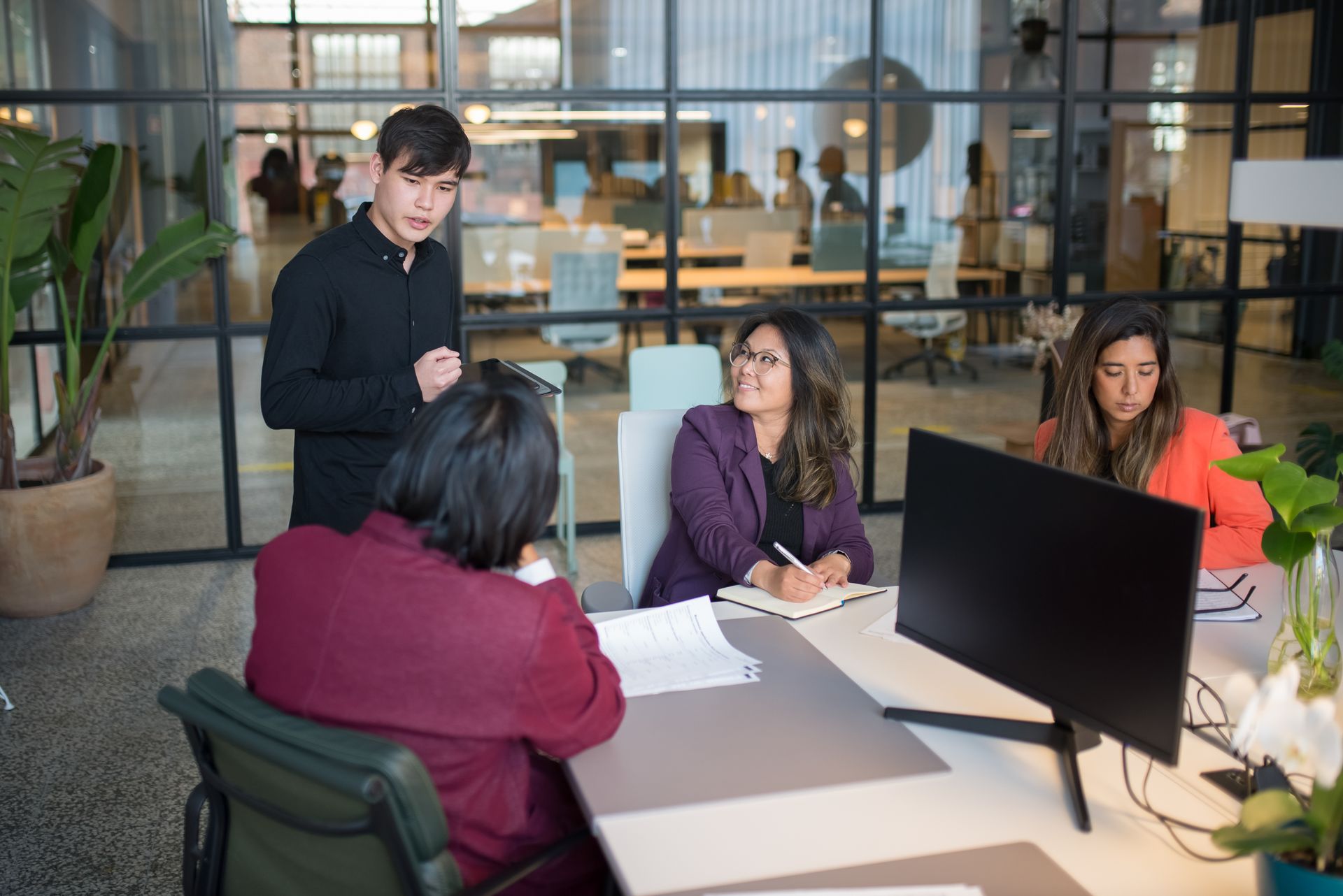 Team meeting in a modern office