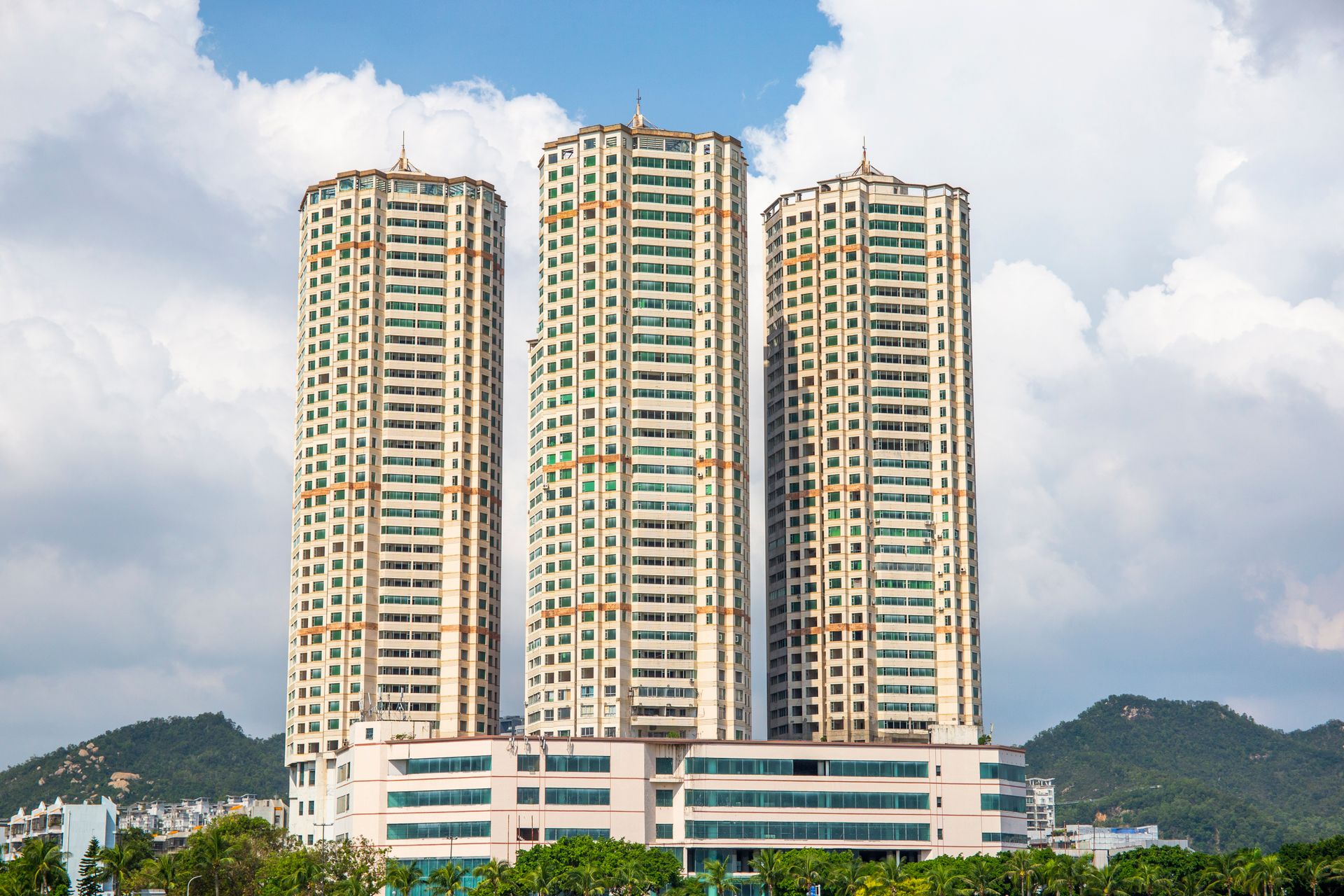 Modern residential apartment towers